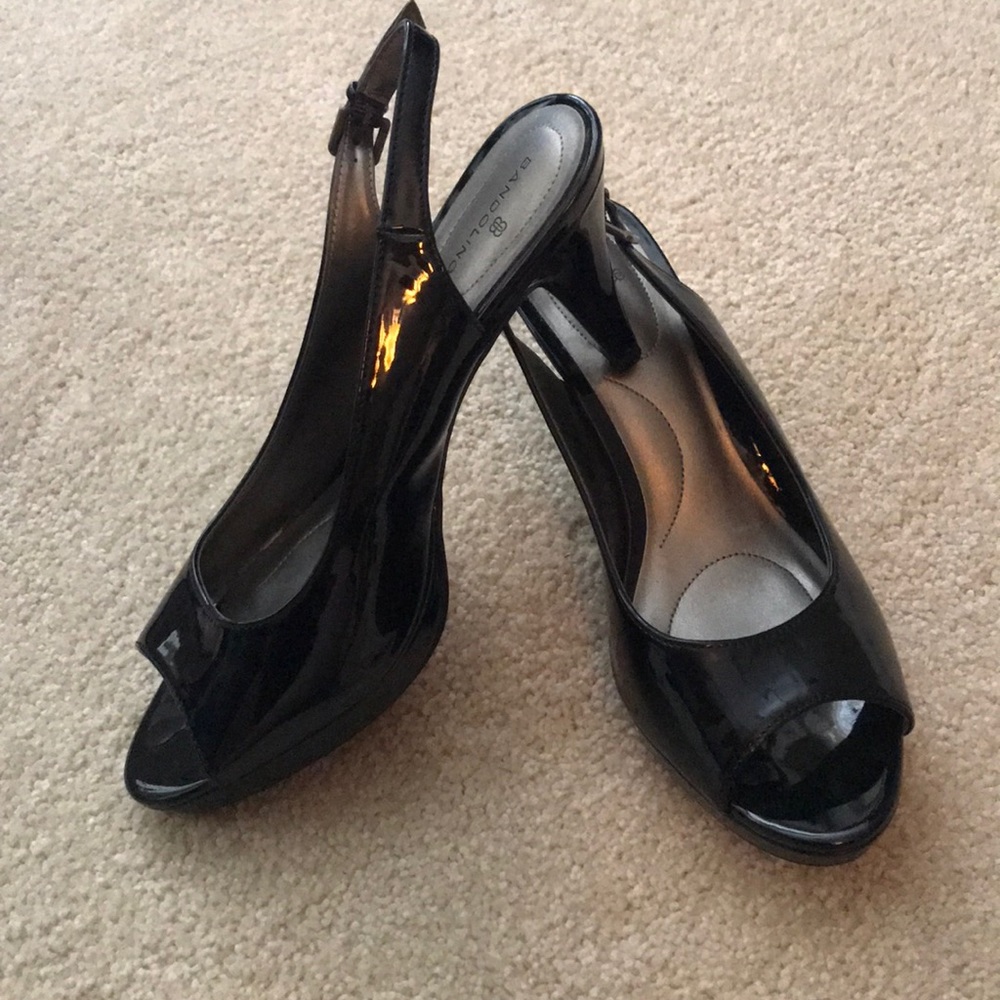 Bandolino Patent Leather Peep Pumps